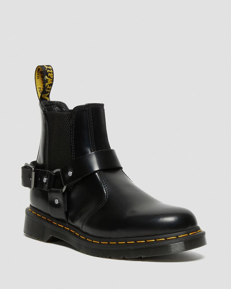 Botines Chelsea Dr Martens Wincox Smooth Cuero Hombre Negros | MX 308JPQ